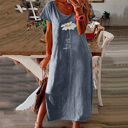 Vintage Butterfly Print Dress - Whimsical Summer Charm