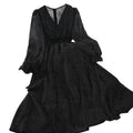 Aibeautyer Women's Polka Dot Chiffon Dress - Autumn's Timeless Elegance