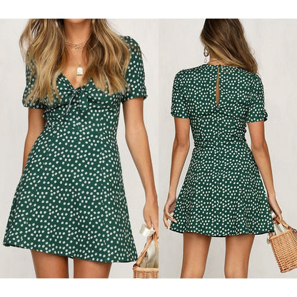 Boho Floral V-Neck Sundress - Embrace Summer's Free Spirit