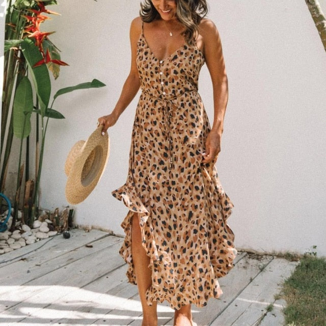 Chic Bohemian Tie Dye Maxi Dress - Vibrant Summer Style