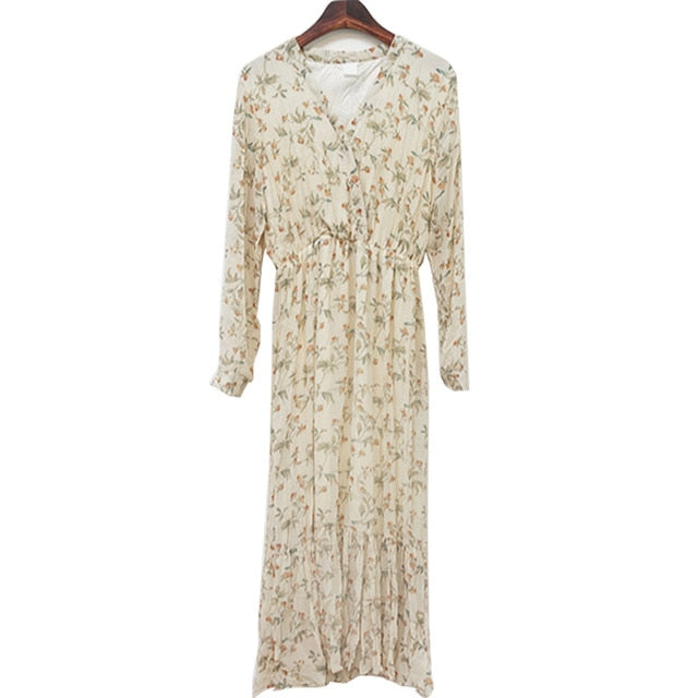 Chic Floral A-Line Dress - Timeless Elegance & Modern Comfort