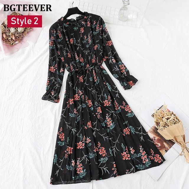 Chiffon Floral Dress - Elegant & Versatile for Every Occasion