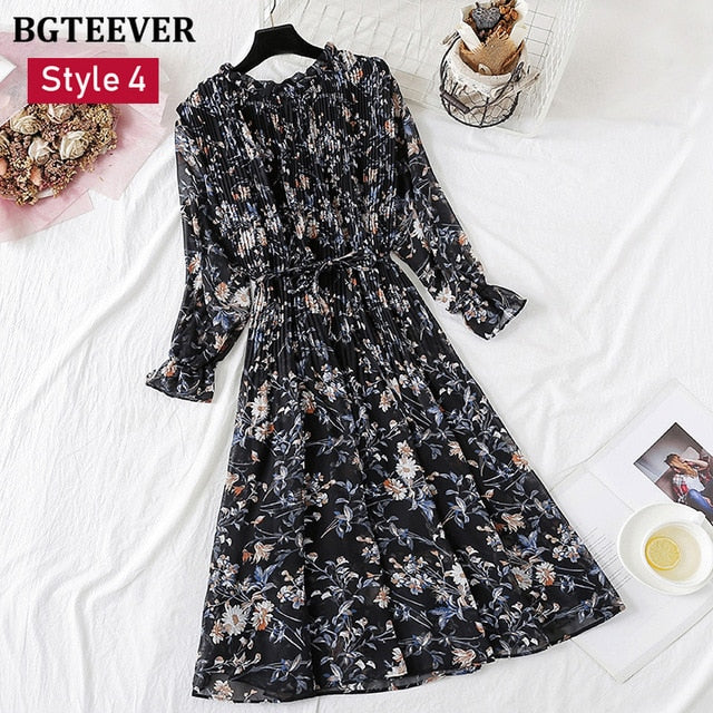 Chiffon Floral Dress - Elegant & Versatile for Every Occasion