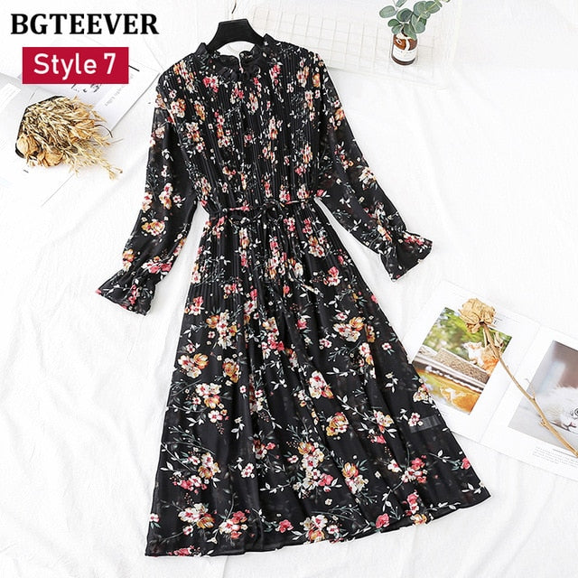 Chiffon Floral Dress - Elegant & Versatile for Every Occasion