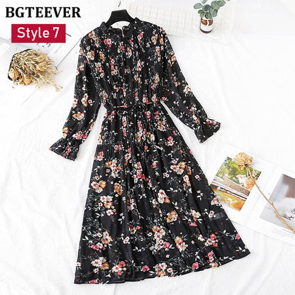 Chiffon Floral Dress - Elegant & Versatile for Every Occasion