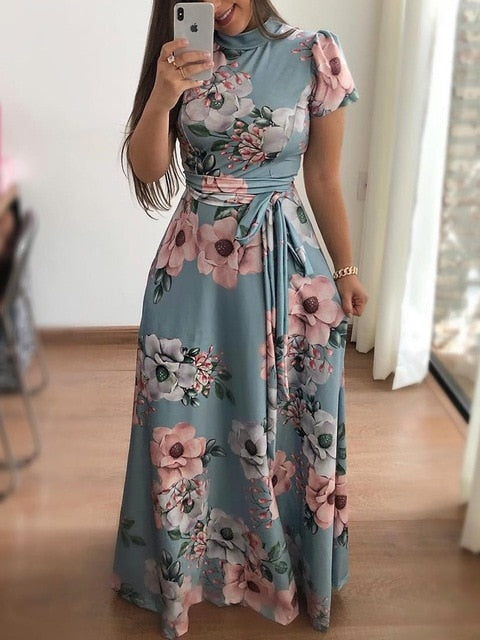 Elegant Boho Floral Maxi Dress - Your Autumn Essential