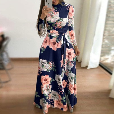 Elegant Boho Floral Maxi Dress - Your Autumn Essential