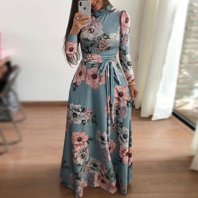 Elegant Boho Floral Maxi Dress - Your Autumn Essential