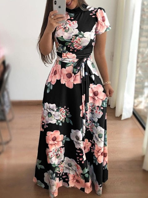 Elegant Boho Floral Maxi Dress - Your Autumn Essential