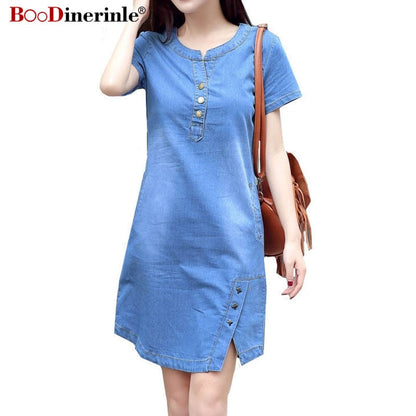 Korean Denim Mini Dress - Chic and Comfortable for Summer Adventures