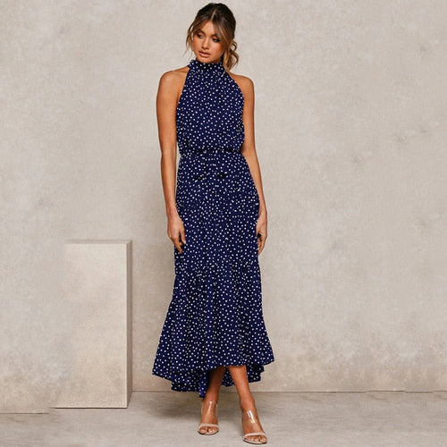 Lightweight Polka Dot Halter Dress - Your Summer Adventure Essential