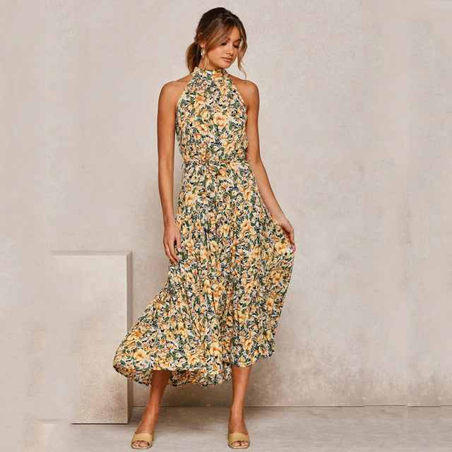 Lightweight Polka Dot Halter Dress - Your Summer Adventure Essential