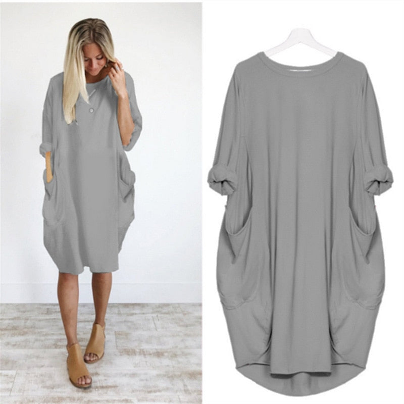 KAMUCC Women's Summer Dress - Chic, Comfortable & Pocket-Ready