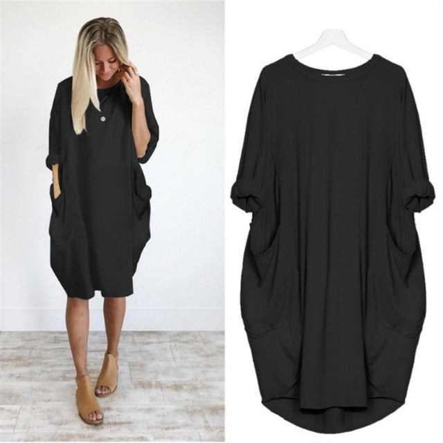 KAMUCC Women's Summer Dress - Chic, Comfortable & Pocket-Ready
