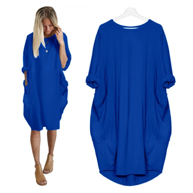 KAMUCC Women's Summer Dress - Chic, Comfortable & Pocket-Ready