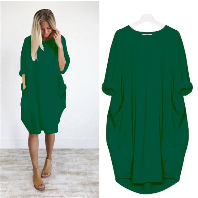 KAMUCC Women's Summer Dress - Chic, Comfortable & Pocket-Ready