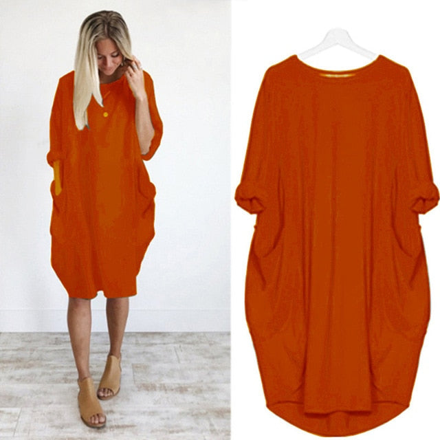 KAMUCC Women's Summer Dress - Chic, Comfortable & Pocket-Ready