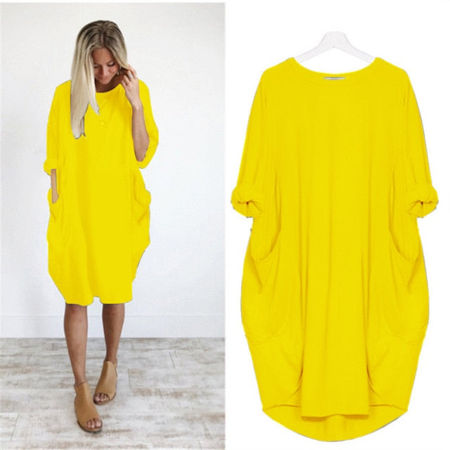 KAMUCC Women's Summer Dress - Chic, Comfortable & Pocket-Ready