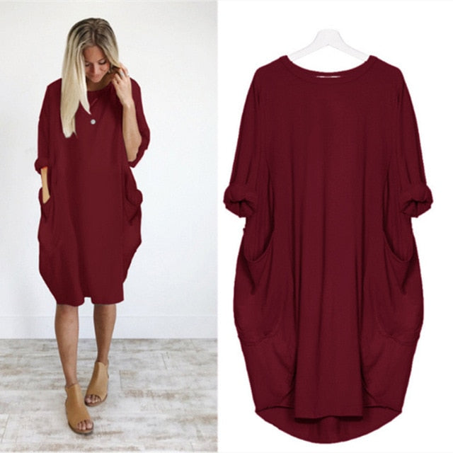 KAMUCC Women's Summer Dress - Chic, Comfortable & Pocket-Ready