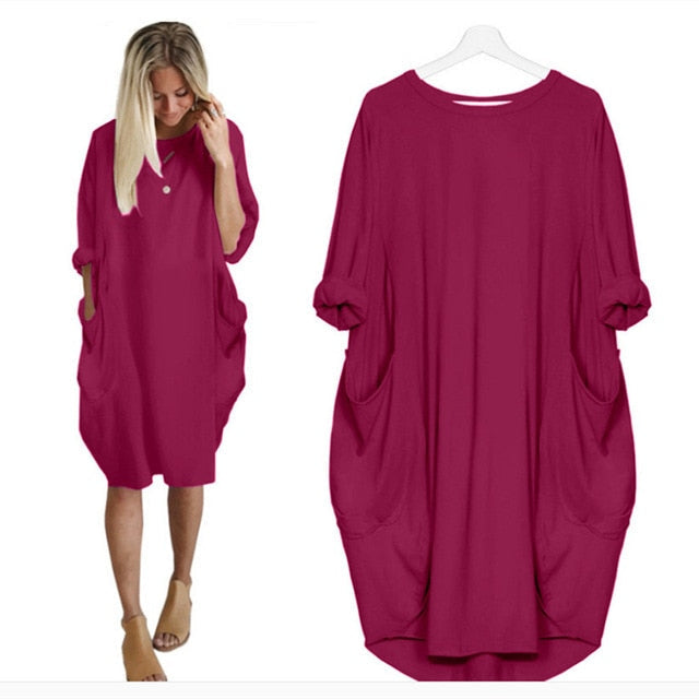 KAMUCC Women's Summer Dress - Chic, Comfortable & Pocket-Ready
