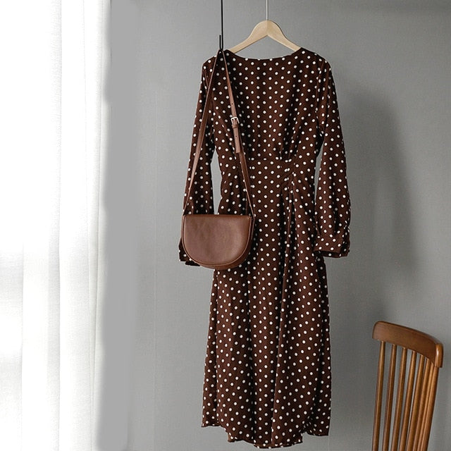 Lizkova Chiffon Dress - Autumn Elegance & Sophistication