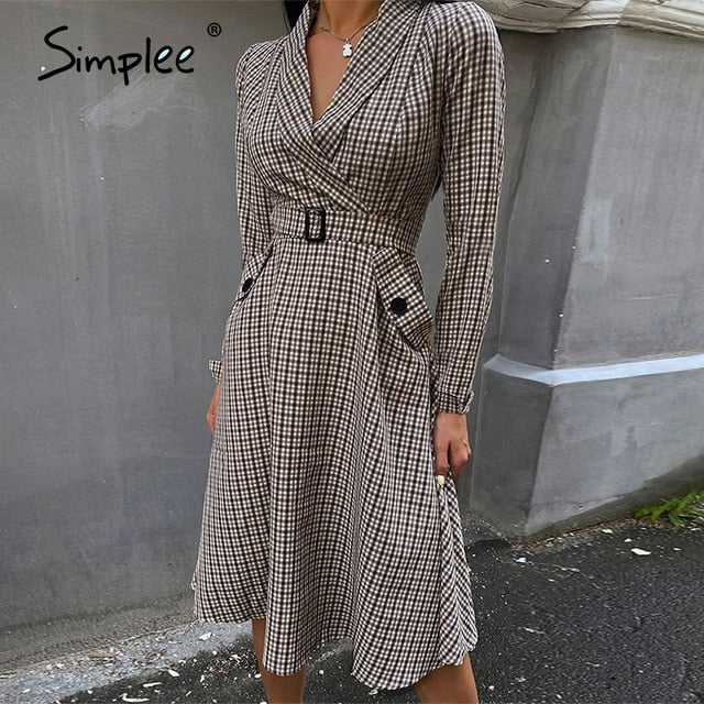 Plaid Blazer Dress - Modern Elegance for the Professional Woman