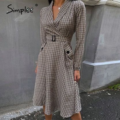 Plaid Blazer Dress - Modern Elegance for the Professional Woman