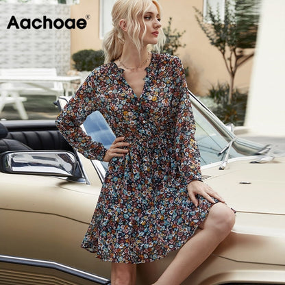 Boho Floral Mini Dress - Free-Spirited Summer Elegance