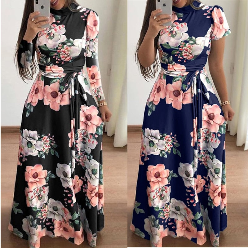 Elegant Boho Floral Maxi Dress - Your Autumn Essential