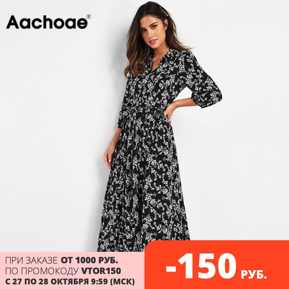 Vintage Floral Print Maxi Dress - Timeless Elegance for Every Occasion