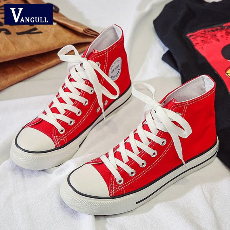 Women's Vibrant Canvas Sneakers - Expressive Comfort & Style