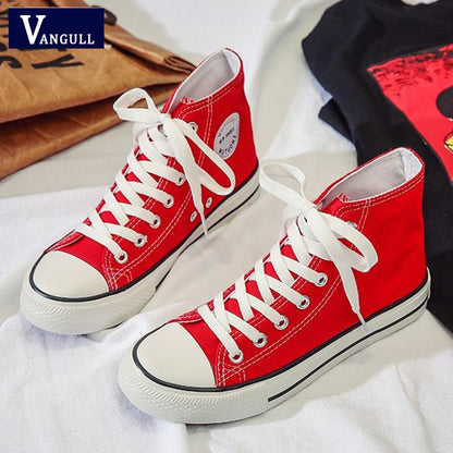 Women's Vibrant Canvas Sneakers - Expressive Comfort & Style