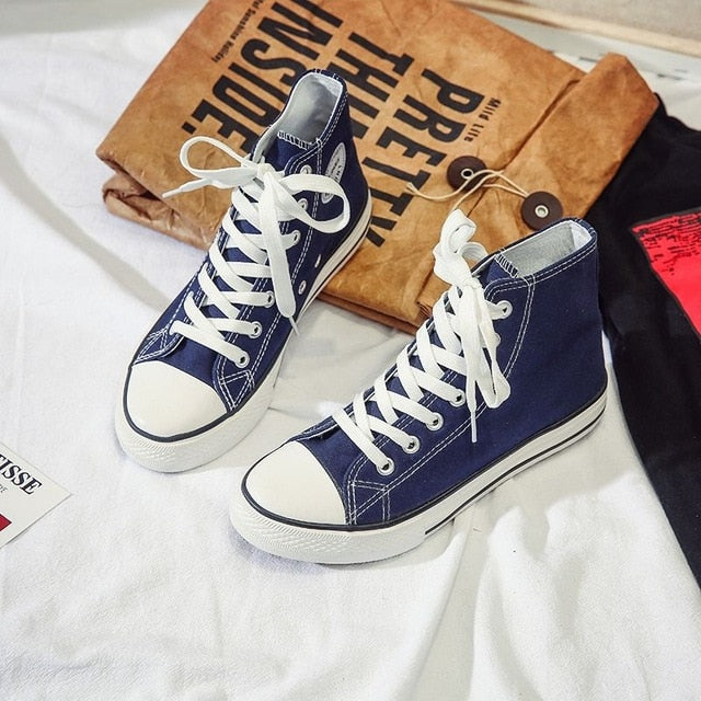 Women's Vibrant Canvas Sneakers - Expressive Comfort & Style