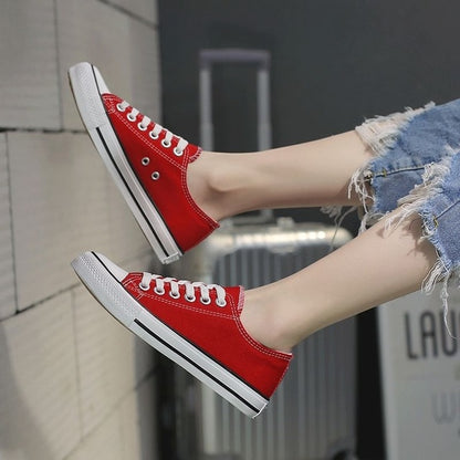 Women's Vibrant Canvas Sneakers - Expressive Comfort & Style