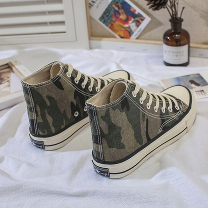 Vangull HOT Women Vulcanize Shoes Sneakers Candy Color Lace Up Canvas Shoes White Flat Sneakers Female Rubber Sole Ladies Shoe