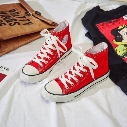 Women's Vibrant Canvas Sneakers - Expressive Comfort & Style