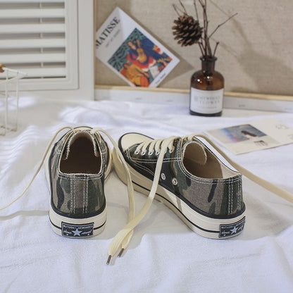 Vangull HOT Women Vulcanize Shoes Sneakers Candy Color Lace Up Canvas Shoes White Flat Sneakers Female Rubber Sole Ladies Shoe