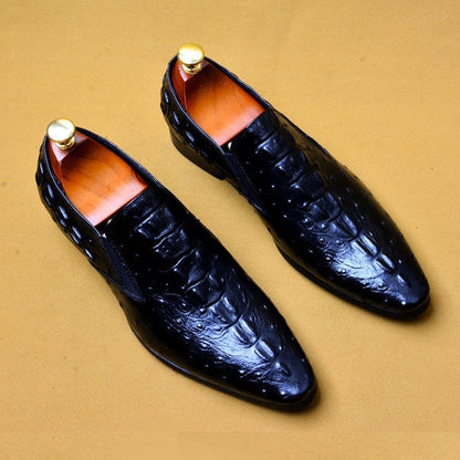 Phenkang mens leather shoes genuine leather oxford shoes for men luxury dress shoes slipon wedding shoes leather brogues