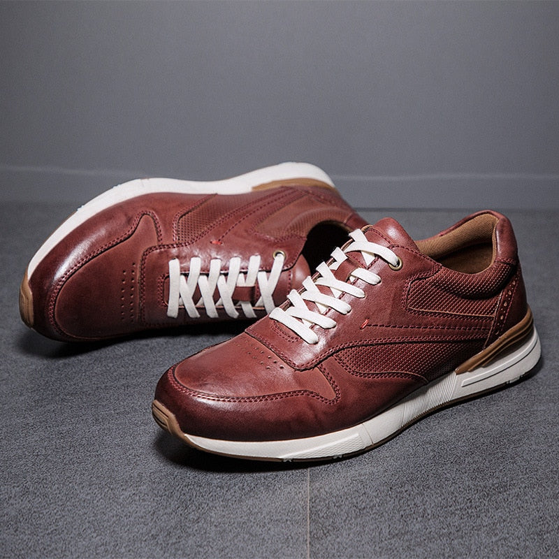 Stylish Men's Leather Oxfords - Comfort & Durability