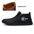 Plus Size Men Winter boots Split Leather Boots Men Snow Boots Super Comfort Winter Shoes Men Ankle Boots Fur Men Shoes Snow
