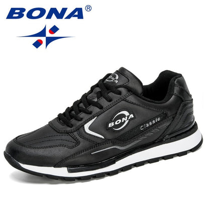 BONA Nubuck Leather Men's Sneakers - Stylish & Durable