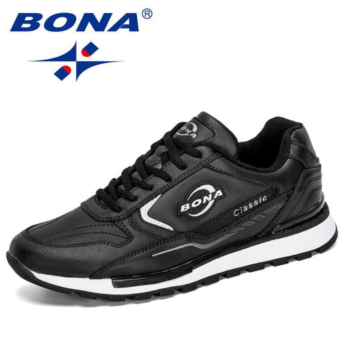 BONA Nubuck Leather Men's Sneakers - Stylish & Durable