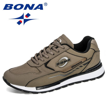 BONA Nubuck Leather Men's Sneakers - Stylish & Durable