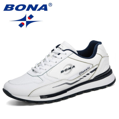 BONA Nubuck Leather Men's Sneakers - Stylish & Durable
