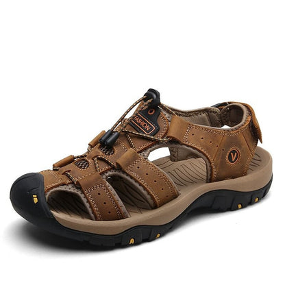 Vancat Men's Leather Sandals - Durable & Stylish for Every Adventure