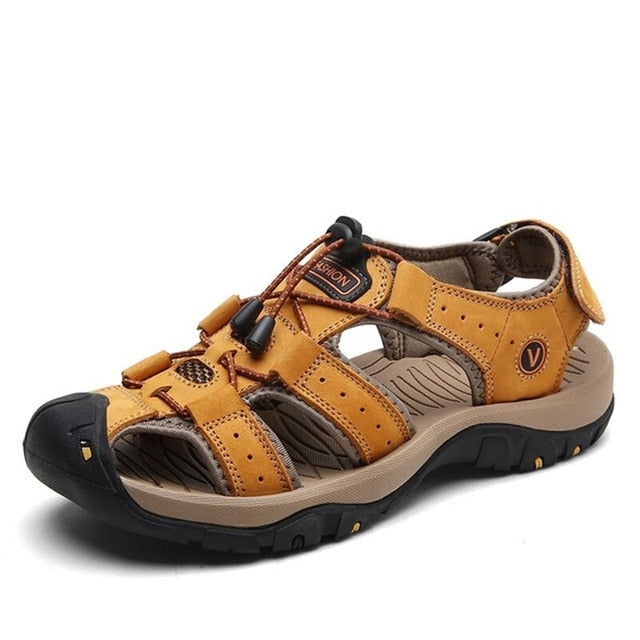 Vancat Men's Leather Sandals - Durable & Stylish for Every Adventure