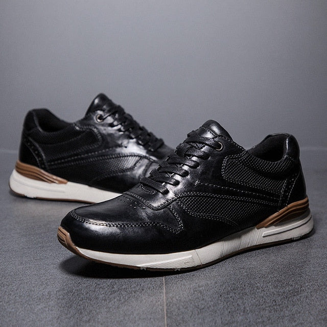 Stylish Men's Leather Oxfords - Comfort & Durability