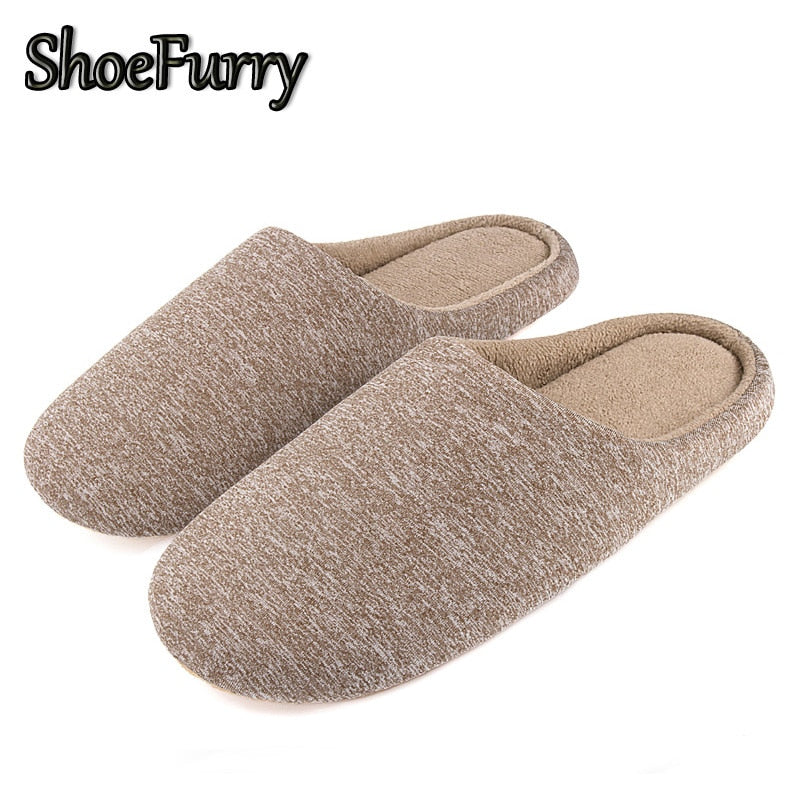 ShoeFurry Winter Men's Slippers - Warm, Plush & Anti-Skid