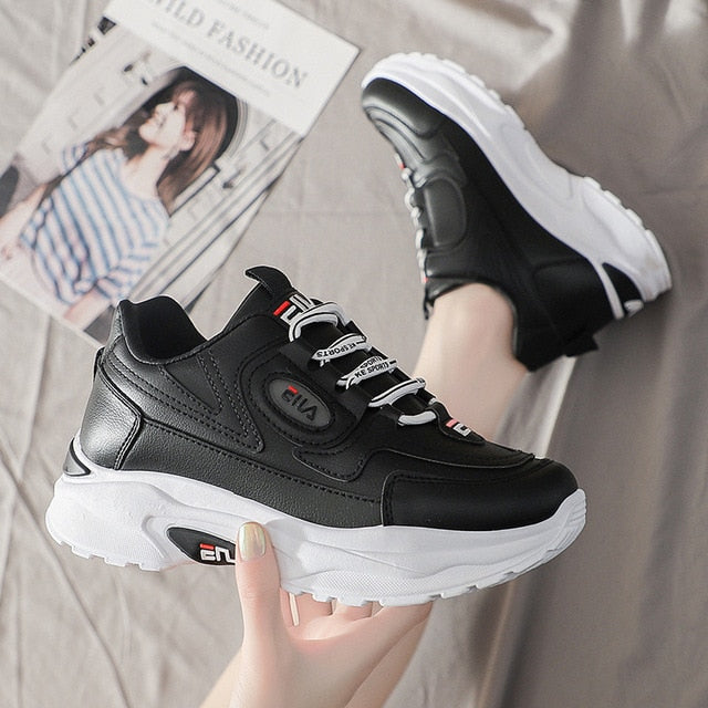 Women Platform Shoes White 2020 New Fashion Designers Sneakers Ladies Leather Shoes Casual Sports Shoes Female Tenis Feminino