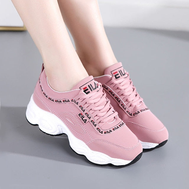 Women Platform Shoes White 2020 New Fashion Designers Sneakers Ladies Leather Shoes Casual Sports Shoes Female Tenis Feminino